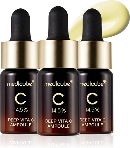 Medicube - 3x10ml - Deep Vita C Ampoule Set - 14,5% - Hydraterend - Dark Spots - Anti Age